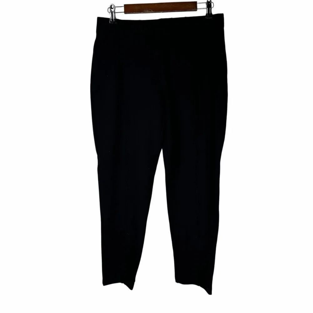 Lilly Pulitzer XL Travel Stretch Ponte Pants Black Front Seam